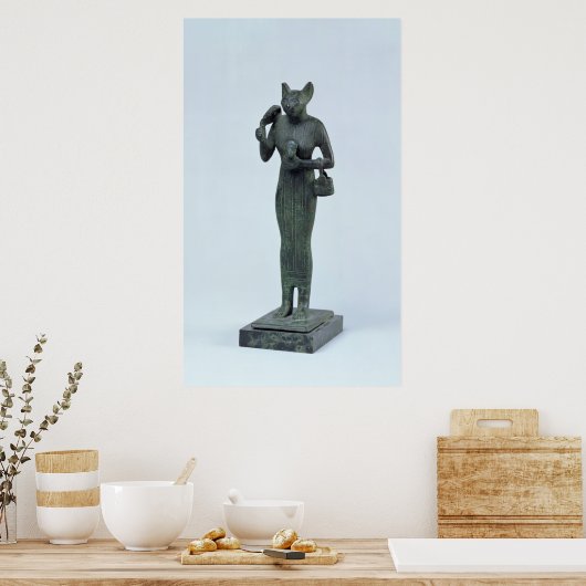 Statuette of the goddess Bastet Poster (Küche)