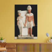 Statuette von Amenophis IV und Nefertiti Leinwanddruck (Insitu (Wohnzimmer))