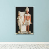 Statuette von Amenophis IV und Nefertiti Leinwanddruck (Insitu (Holzboden))