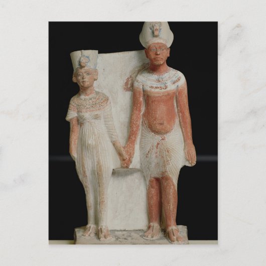 Statuette von Amenophis IV und Nefertiti Postkarte (Vorderseite)