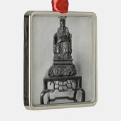 Statuette von Konfuzius als Mandarine, Qing Ornament Aus Metall (Rechts)