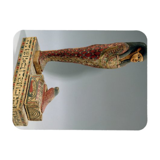 Statuette von Osiris von Iahmes (lackiertes Holz) Magnet (Horizontal)