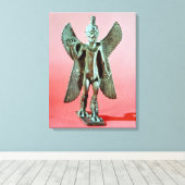 Statuette von Pazuzu, ein assyrischer Winddämon Leinwanddruck (Insitu (Holzboden))