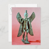 Statuette von Pazuzu, ein assyrischer Winddämon Postkarte (Vorne/Hinten)