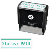"Status: BEZAHLT" Briefmarke Permastempel (Beispiel)