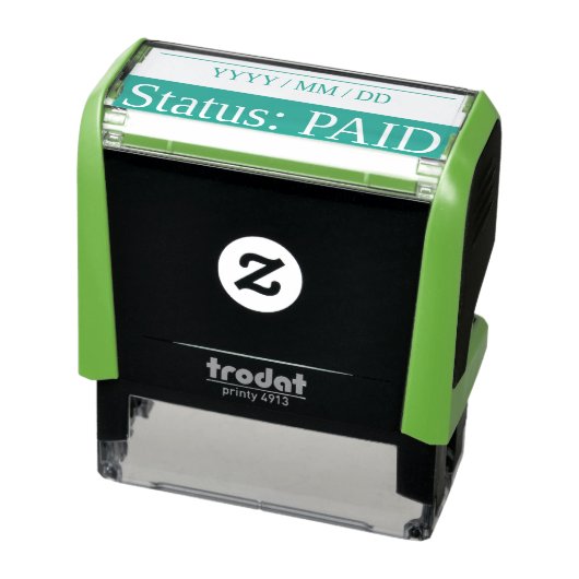 "Status: BEZAHLT" Briefmarke Permastempel (Produkt)