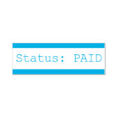 "Status: BEZAHLT" Briefmarke Permastempel (Design)