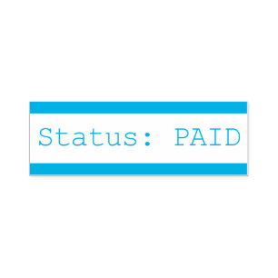 "Status: BEZAHLT" Briefmarke Permastempel