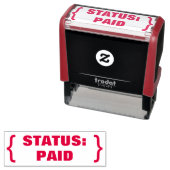 "STATUS: BEZAHLTE Kautschuk-Briefmarke Permastempel (Beispiel)