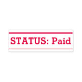 "STATUS: Bezahltes Gummi-Briefmarke Permastempel (Design)