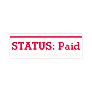 "STATUS: Bezahltes Gummi-Briefmarke Permastempel