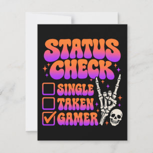 Status-Check Gamer-Humor für Gaming-Fans Einladung