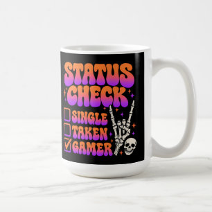 Status-Check Gamer-Humor für Gaming-Fans Kaffeetasse