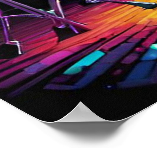 Status Cymbals Drum Set Poster (Ecke)