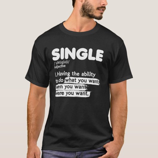 Status des Single Adjektive Definition T-Shirt (Vorderseite)