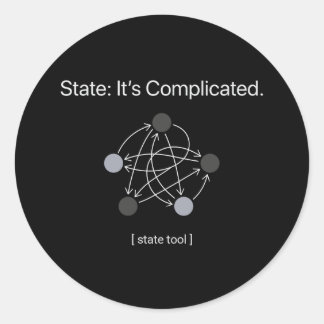 Status Es ist kompliziert Programmierer Humor Runder Aufkleber