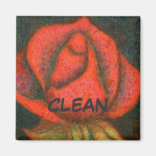 Status-Magnet für saubere Geschirrspüler "Rosenkno Magnet