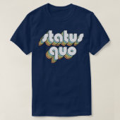 Status Quo Retro Rainbow Typografie verblasster St T-Shirt (Design vorne)