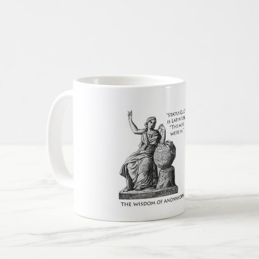 "Status Quo" Tasse (Vorderseite Links)