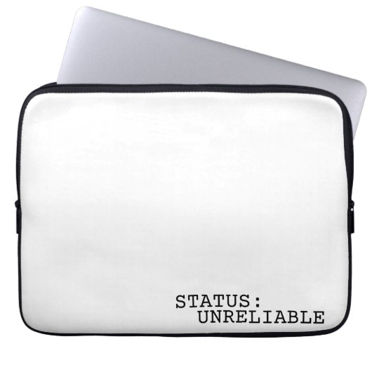 Status Unreliable Minimalist Professional  Laptopschutzhülle (Vorderseite)