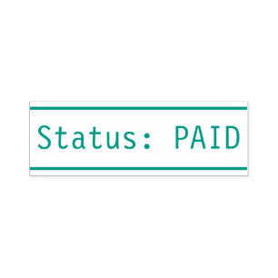 "Status: ZAHLENDE" GummiBriefmarke Permastempel