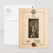 Statut des Vintagen Patentdokuments Postkarte (Vorne/Hinten)