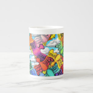 Stau-Knochen-China-Tasse Porzellantasse