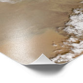 Staub bläst vor der Küste Libyens Fotodruck (Ecke)