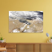 Staub bläst vor der Küste Libyens Leinwanddruck (Insitu (Wohnzimmer))