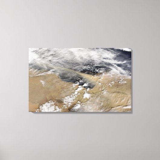 Staub bläst vor der Küste Libyens Leinwanddruck (Vorderseite)