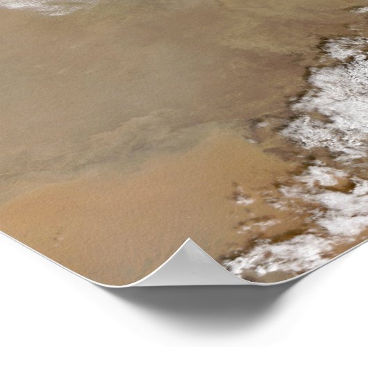 Staub bläst vor der Küste Libyens Poster (Ecke)