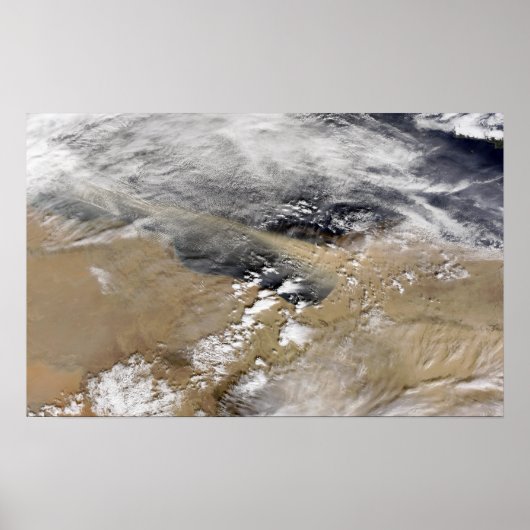 Staub bläst vor der Küste Libyens Poster (Vorne)
