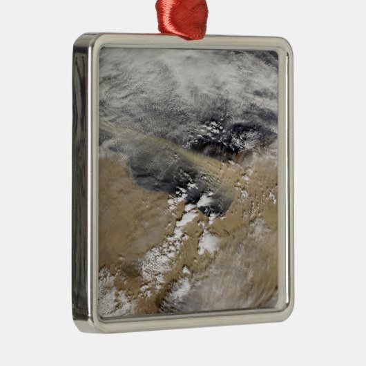 Staub bläst vor der Küste Libyens Silbernes Ornament (Rechts)