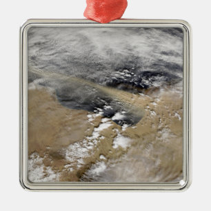Staub bläst vor der Küste Libyens Silbernes Ornament