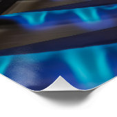 Staub einer Platte des Gases auf glänzenden Plakat Poster (Ecke)