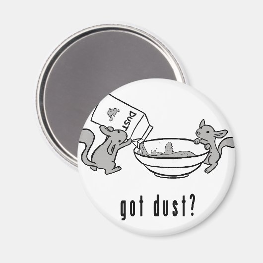 Staub got? Chinchilla Magnet (Vorderseite/Rückseite)