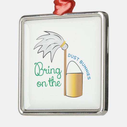 Staub-Häschen Silbernes Ornament (Links)