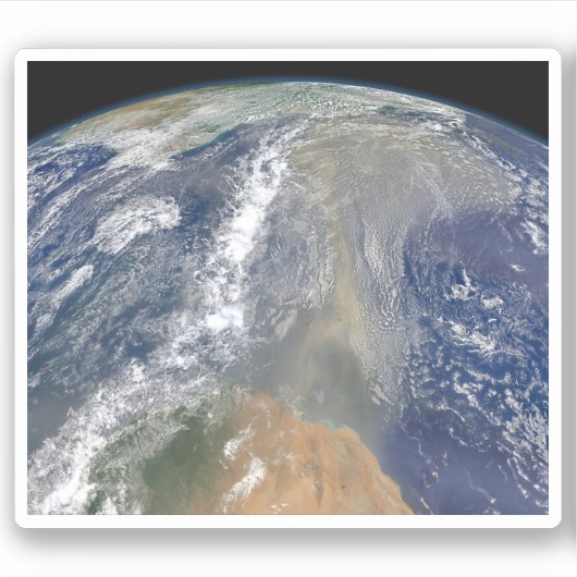 Staub in Richtung Südamerika Aufkleber (Vorderseite)