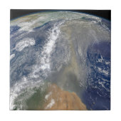 Staub in Richtung Südamerika Fliese (Vorderseite)