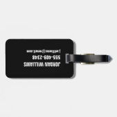 Staub in Richtung Südamerika Gepäckanhänger (Rückseite horizontal)