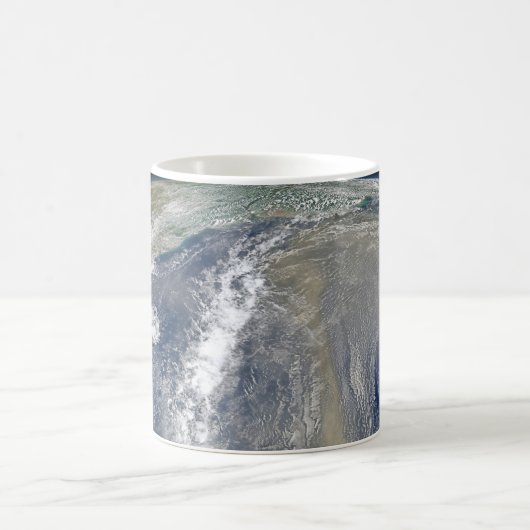 Staub in Richtung Südamerika Kaffeetasse (Mittel)
