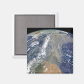 Staub in Richtung Südamerika Magnet (Vorderseite/Rückseite)