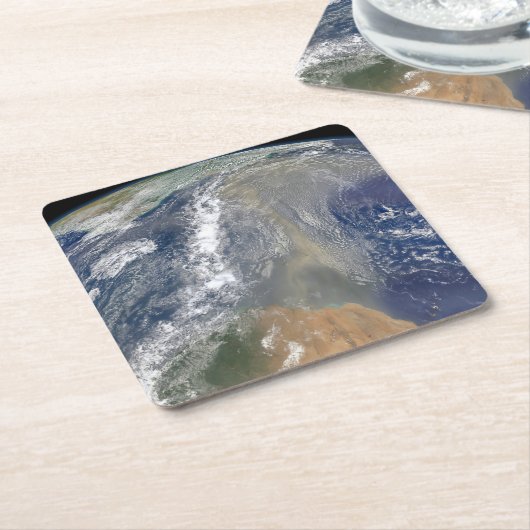 Staub in Richtung Südamerika Rechteckiger Pappuntersetzer (angewinkelt)