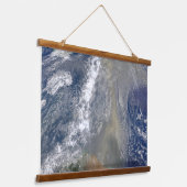 Staub in Richtung Südamerika Wandteppich Mit Holzrahmen (Gewinkelt)