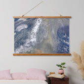 Staub in Richtung Südamerika Wandteppich Mit Holzrahmen (Schlafzimmer)