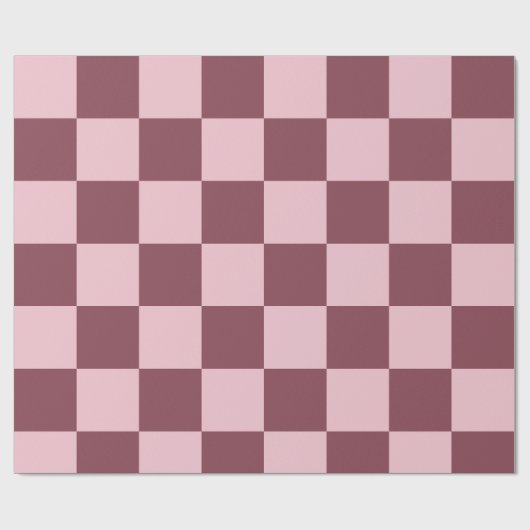 Staub-Rose-Karo-Muster Geschenkpapier (Flach)