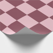Staub-Rose-Karo-Muster Geschenkpapier (Ecke)