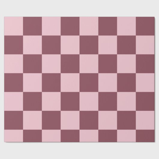 Staub-Rose-Karo-Muster Geschenkpapier (Saum)