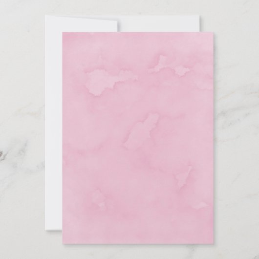 Staub Rose und Rosa Pink Paint Peony Brautparty Einladung (Rückseite)