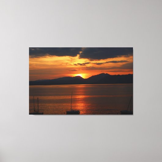 Staub über dem Gardasee Leinwanddruck (Vorderseite)